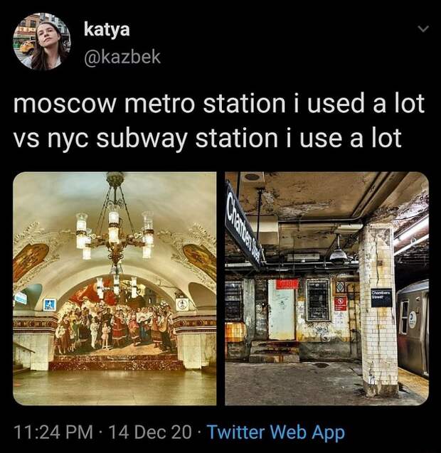 Нью-йоркское метро, штрафы за иноязычную рекламу и как работает «Новичок»