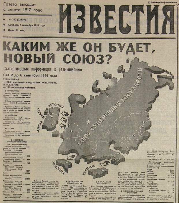 Вот что писали газеты, когда развалился Советский Союз