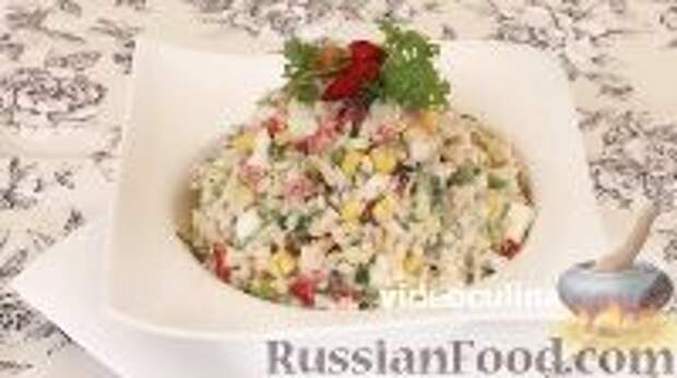Фото к рецепту: Салат "Берлин" с рыбой и мясом