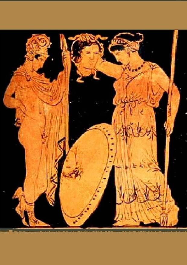 Античная ваза. «Персей передает Афине голову Медузы горгоны». искусство, мифы, современность