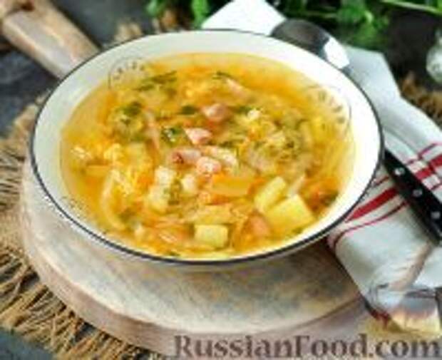 Фото к рецепту: Суп с копченым мясом
