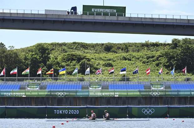 Пустые трибуны на Олимпиаде в Токио.