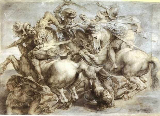 Копия "утраченной" картины Леонардо да Винчи «Битва при Ангиари» Питера Пауля Рубенса.