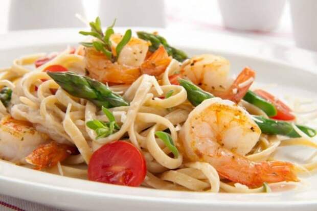Паста с морепродуктами и сливочным соусом. Нежное и очень вкусное блюдо 4