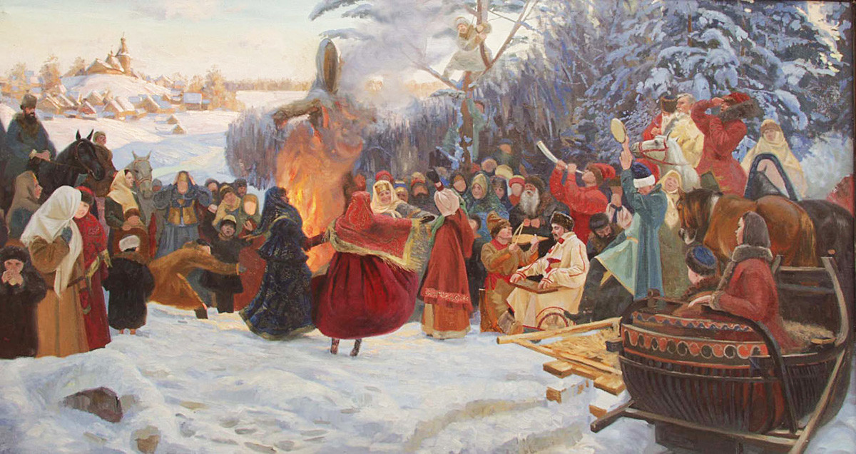 Масленица в картинах русских художников