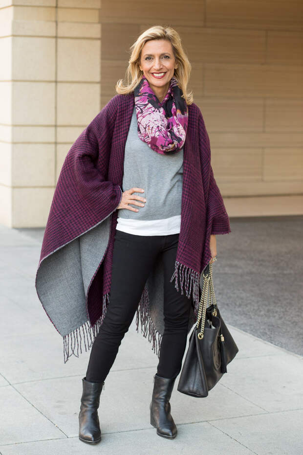 purple-black-houndstooth-and-solid-gray-reversible-poncho-jacket-society-0060