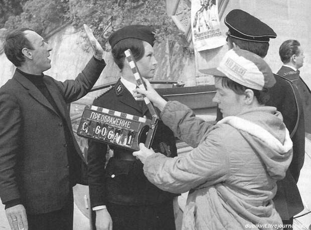 На съёмках фильма «Щит и меч». 1968 история, советское кино, фото со съёмок