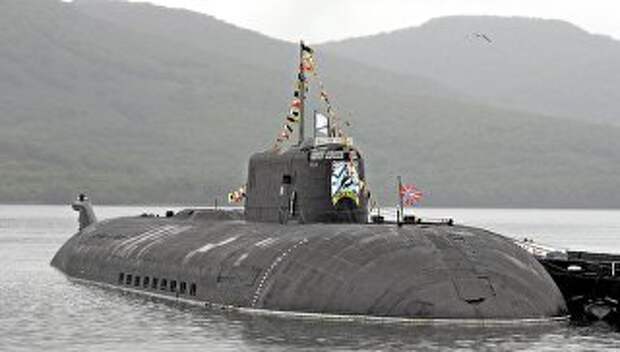 Атомная подводная лодка проекта 949А Антей Тверь в Вилючинске. Архивное фото