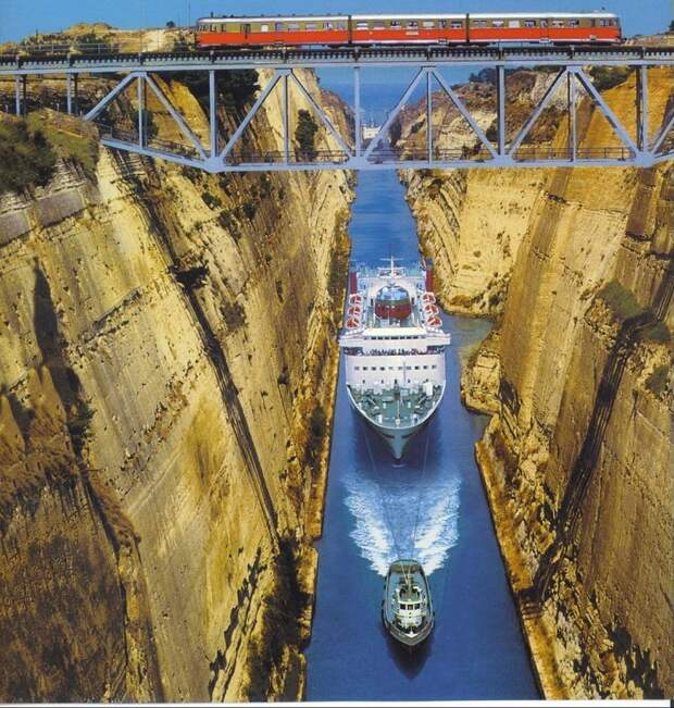 Коринфский канал красиво, мир, море, путешествия, фото