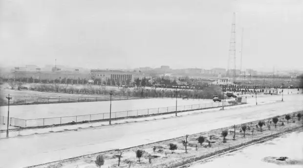 Республиканский стадион имени Ленина на Ленинградском проспекте. Азербайджан, Баку, 1968 год.