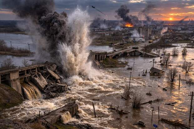 Взрыв дамбы в Осыково ФАБом-3000 приговорил ВСУ в Константиновке