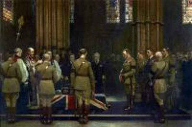Похороны Неизвестного воина в Вестминстерском аббатстве, 1920 год.