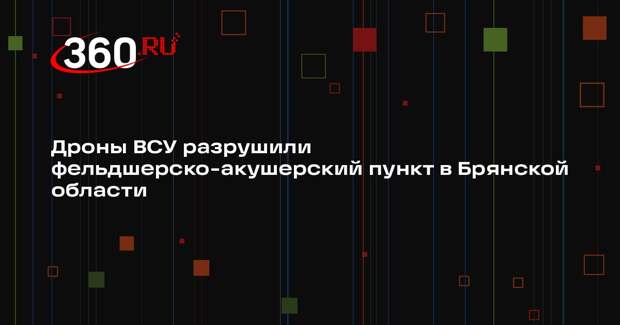 Дроны ВСУ разрушили фельдшерско-акушерский пункт в Брянской области