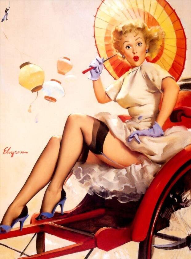 Яркие pin-up работы от художника Джила Элвгрена