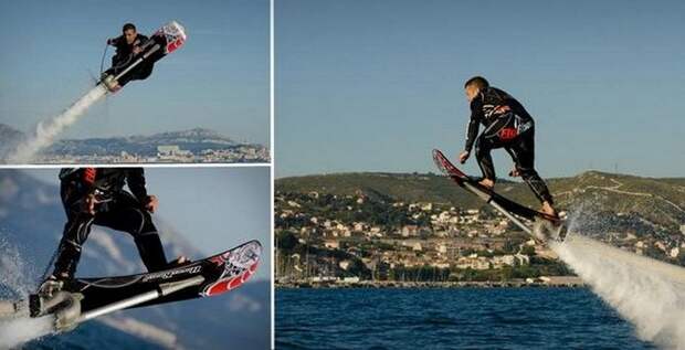 HoverBoard: трюки на высоте 5 метров над водой.