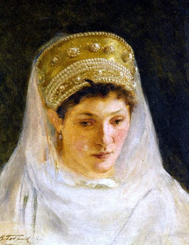 Виктор Алексеевич Бобров (1842 - 1918) Меланхолия невесты 1915 Виктор Алексеевич Бобров (1842 - 1918) Меланхолия невесты 1915