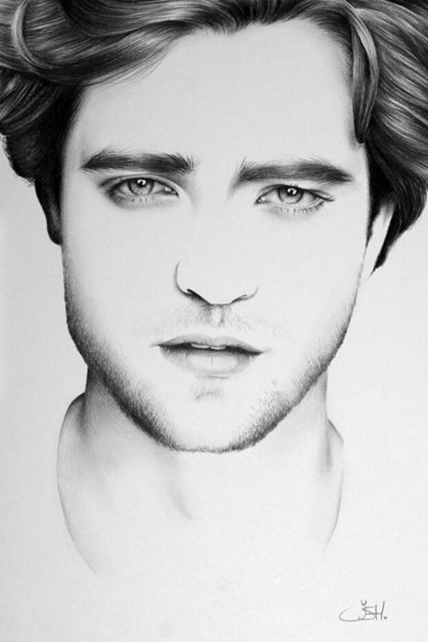 Robert Pattinson Minimalismus Bleistift (450x675, 116Kb)