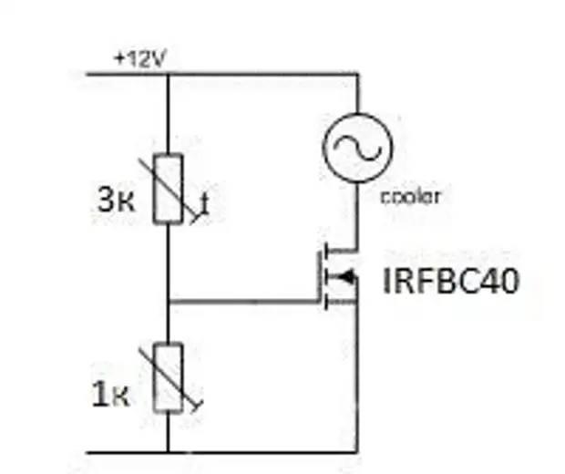 Регулятор оборотов кулера на мосфете схема - 88 фото