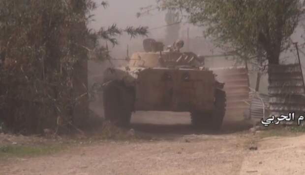 Финальный удар по котлу в Дамаске: бойцы САА готовят Т-72, БМП-2 и «Шилки»