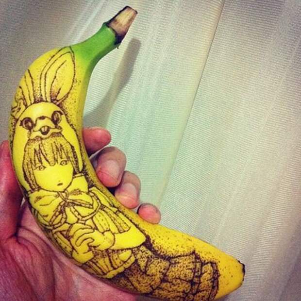 tumblr mngsslqrWp1s3zz9ko1 500 Удивительные рисунки на бананах