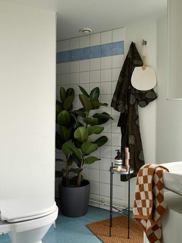 Скандинавы любят держать цветы в ванных комнатах