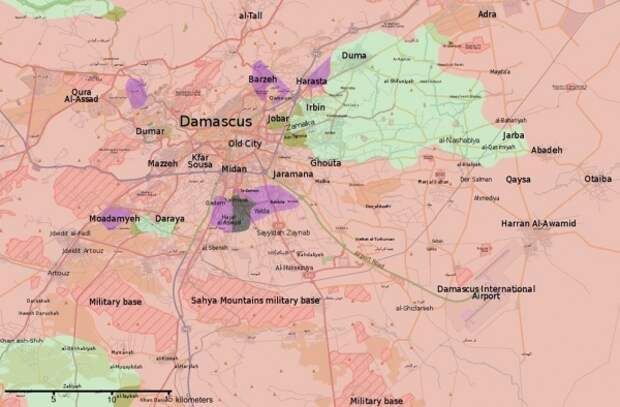 Сирия, карта, Дарайя, Дамаск|Фото: