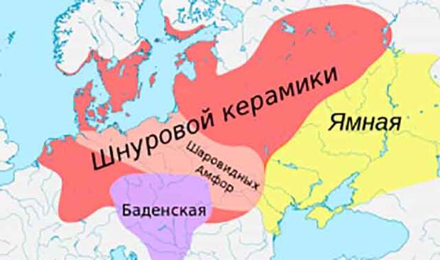 Ареалы культур в Европе по ОВИ