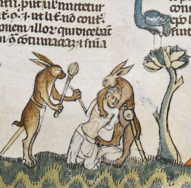Средневековые кролики-убийцы: 8 старинных рисунков с неожиданно кровожадными зверьками