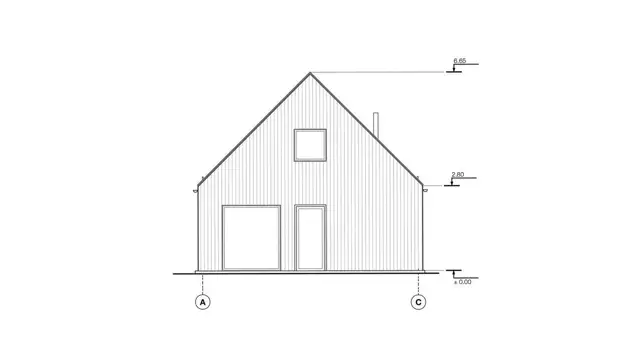Загородный деревянный дом с террасами в Литве