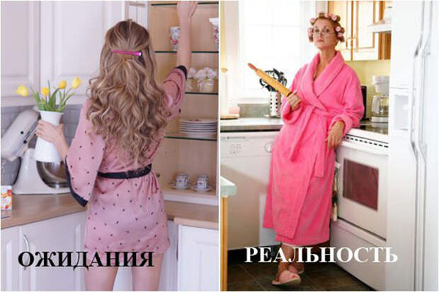 Жена в халате