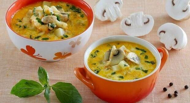 Сырный суп с грибами и фаршем: это так просто и вкусно!