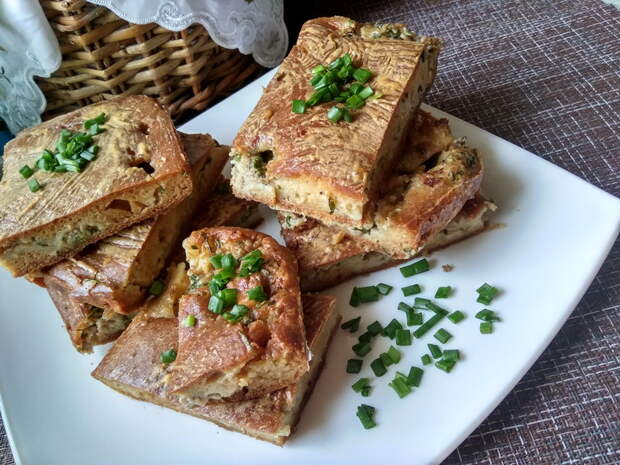 Заливной пирог с печенью минтая