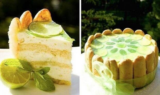 Торт-шарлотта МОХИТО. Вам понравится это вкусовое сочетание