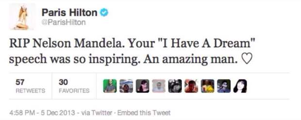 Paris Hilton Tweet