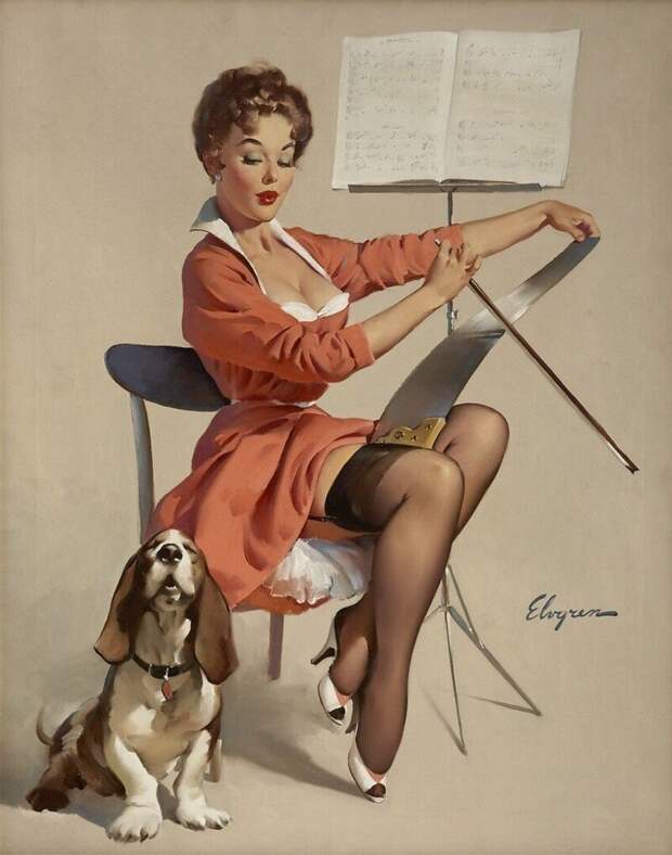 Яркие pin-up работы от художника Джила Элвгрена