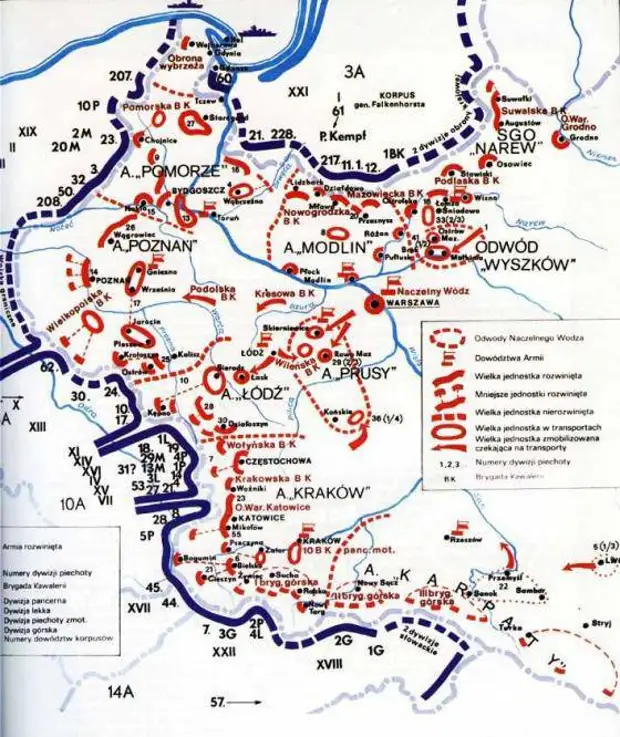 Карта захвата польши