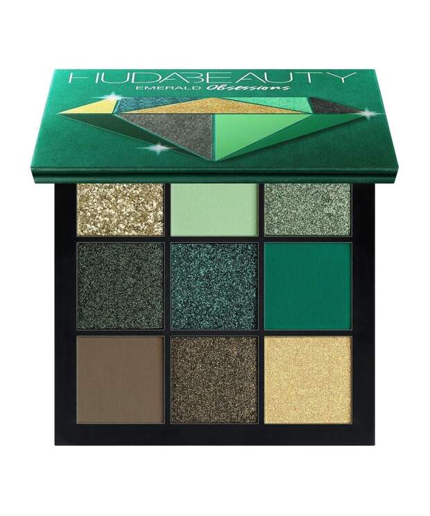 Тени Obsessions Precious Stones Eyeshadow Palette Emerald, Huda Beauty