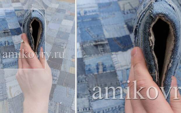Ковры из старых джинсов Jeans Pocket Rug AMIKOVRY (подборка)