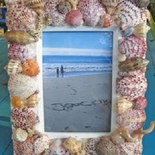 Рамка для фотографий с морскими ракушками