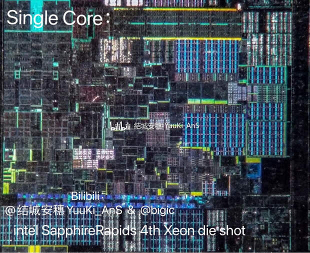 56-ядерный монстр Intel под микроскопом. Процессор Sapphire Rapids содержит четыре кристалла с 15 ядрами в каждом
