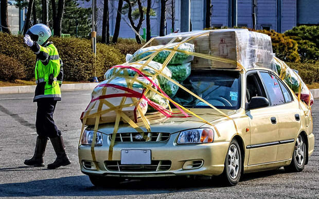 Перегруженный автомобиль