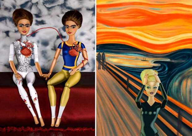 Как выглядят куклы Барби на классических полотнах