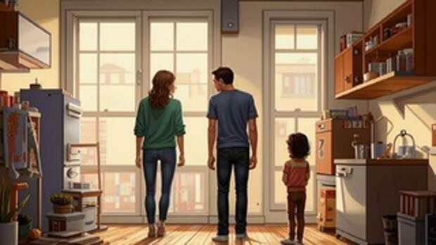 Семья в квартире / Изображение сгенерировано с помощью нейросети Kandinsky by Sber AI / amic.ru