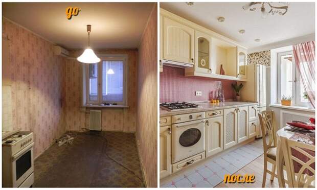 До и после: так изменился интерьер кухни после преобразования.