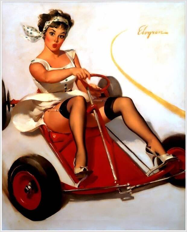 Яркие pin-up работы от художника Джила Элвгрена