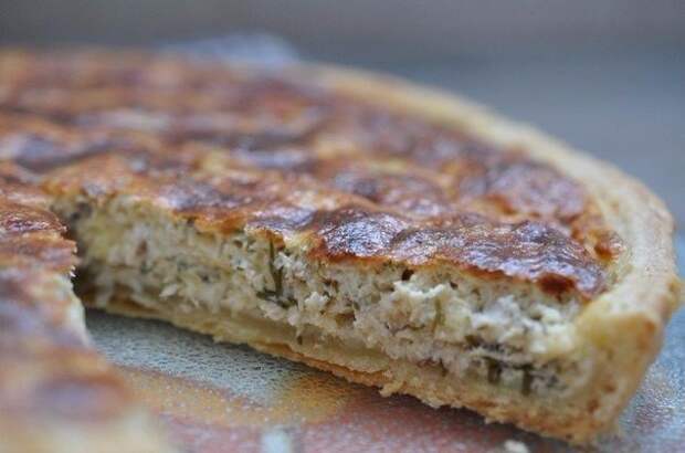 Киш с курицей и сыром