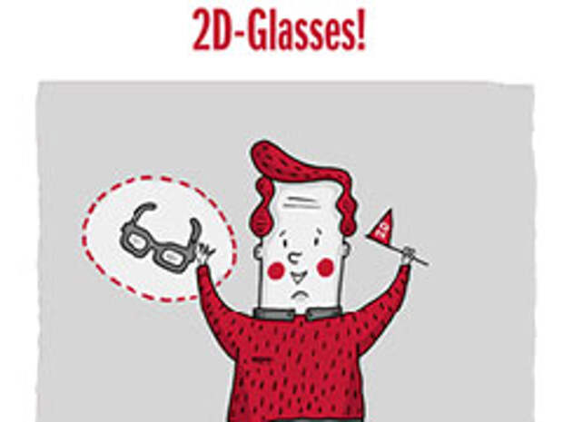 2D-очки превратят трехмерную картинку в плоскую