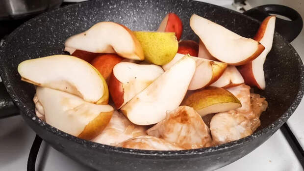 Курочка с грушей в медовом соусе, сочетание просто огонь Рецепт, Курица, Кулинария, Длиннопост