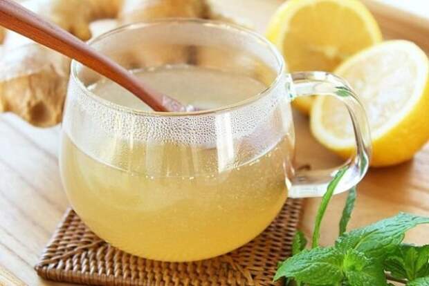 Имбирный напиток с лимоном и мятой