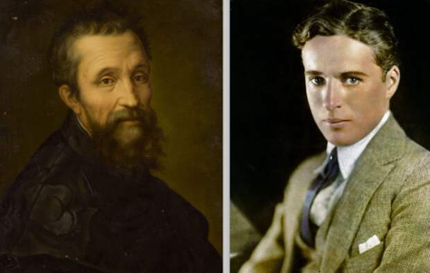 Микеланджело ди Лодовико ди Леонардо ди Буонаротти Симони (1475-1564) и Чарльз Спенсер Чаплин (1889–1977)